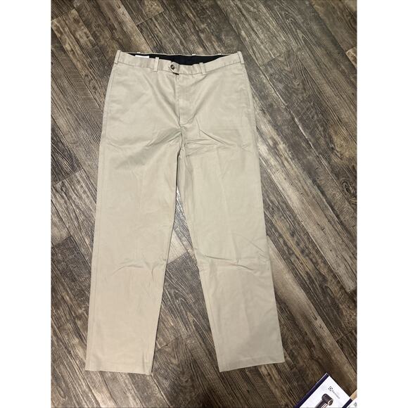 John W. Nordstrom Other - John W. Nordstrom Flat Front Khaki Pants 100% Supima Cotton Mens 38x32